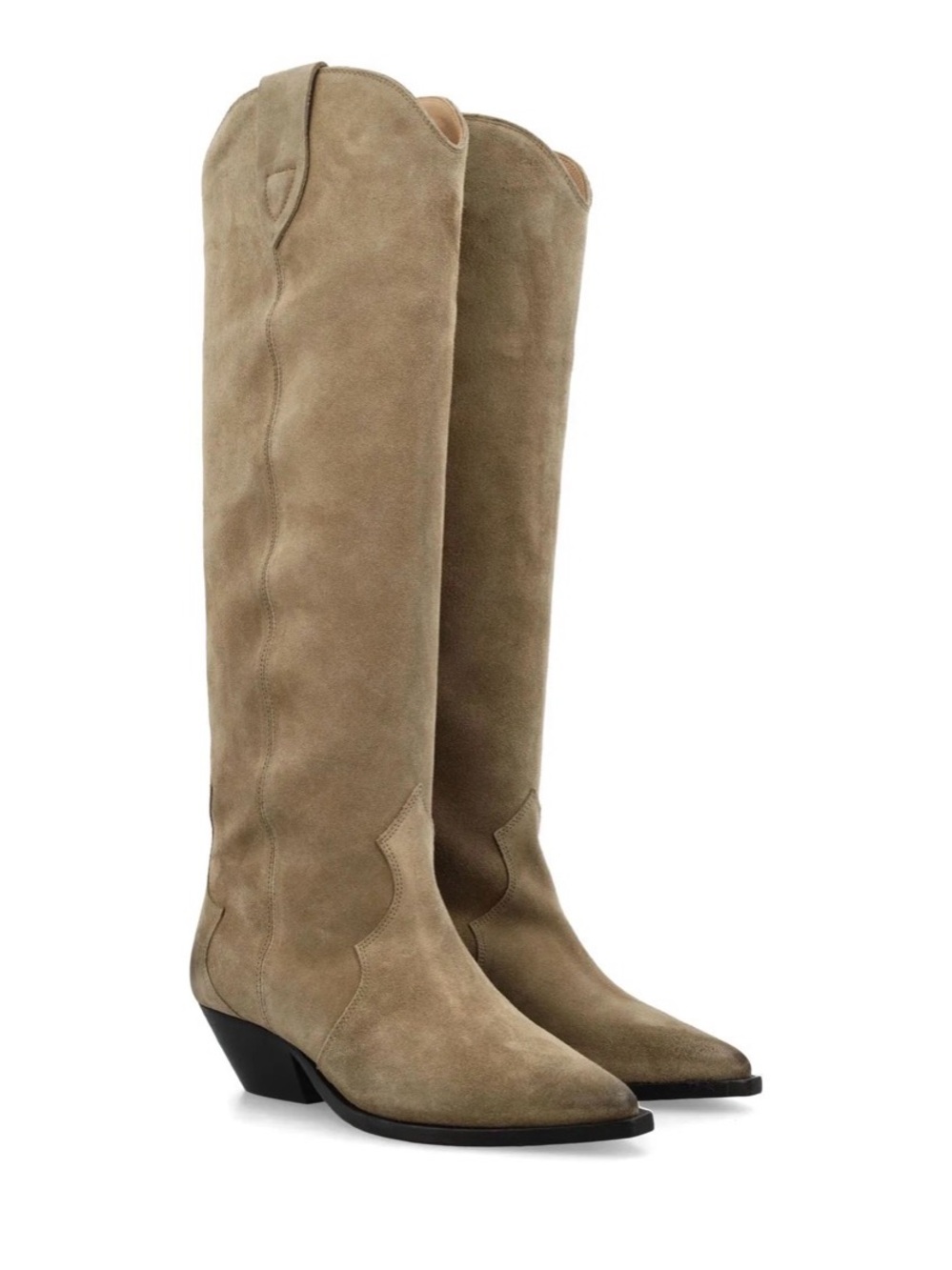 Isabel Marant Denvee Suede knee high Tall Boots - Picture 7 of 8